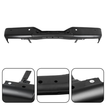 Findmall Black Rear Step Bumper for 2004-2015 Nissan Titan, NI1103110