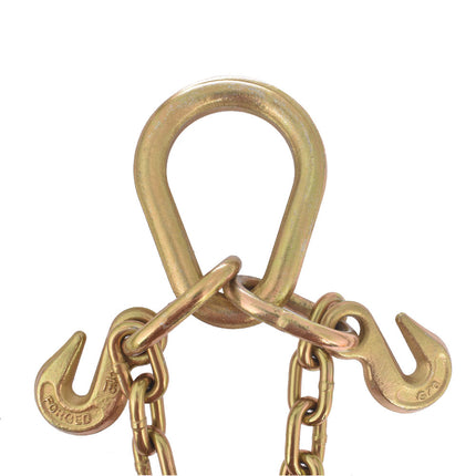 findmall 5/16 X 2 G70 Tow Chain J-Hooks V-Chain Replacement for Flatbed Truck Rollback Wrecker