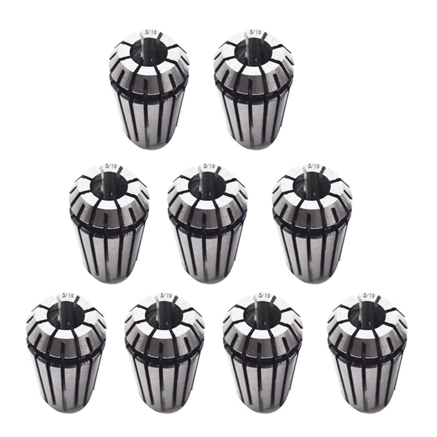 9pcs ER16 Spring Collet Set 1/8 - 3/8" CNC Milling Lathe Tool Engraving Machine 1/8" 5/32" 3/16" 7/32" 1/4" 9/32" 5/16" 11/32" 3/8