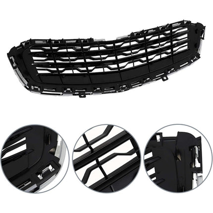 Findmall 2-Piece Chrome Front Upper and Lower Grille Set Replacement for Cruze 2015