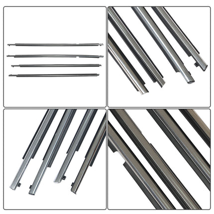 Findmall Chrome Window Weatherstrip Kit for 2013-2018 Toyota RAV4, 4-Piece