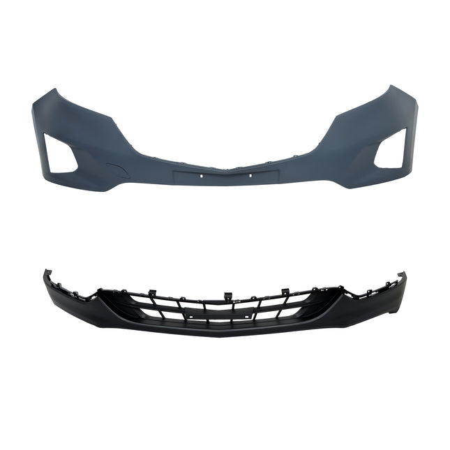 Findmall Front Upper and Lower Bumper Cover Set Replacement for 2018-2019 Chevrolet Equinox LT