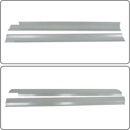 Findmall 4-Piece Outer Rocker Panel and Cab Corner Kit for 2009-2018 Ram 1500 Quad Cab, Black and Silver