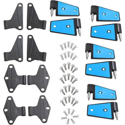 Findmall 16 PCS Door Hinges Set Black Steel Powder Coat Replacement for 2007-2018 Wrangler JK