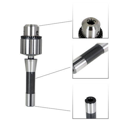 findmall Drill Chuck 1/2" Capacity with R8 Shank Precision Integrated & K32 Key (R8-B16)