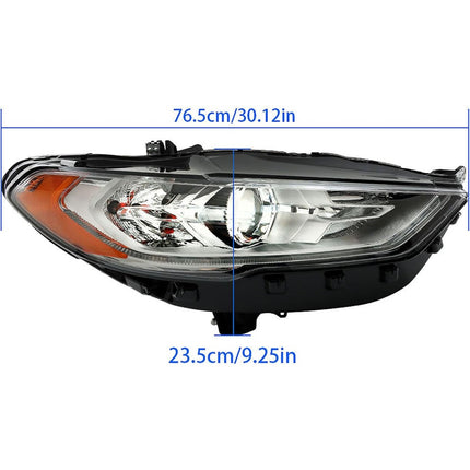 Findmall Headlight Assembly for 2017–2019 Ford Fusion Front Right Passenger Side, Replaces FO2503350