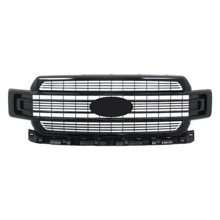 Findmall Front Grille Upper Glossy Black Mesh Style Replacement for F150 Limited 2018-2020