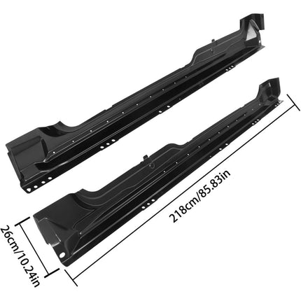 Findmall Rocker Panel Guard Pair for 2009-2014 Ford F-150, Black