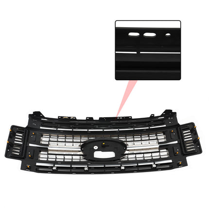 Findmall Bumper Chrome Front Upper Grille Grill Replacement for 2017-2019 F-250 F-350 F-450 Super Duty HC3Z8200BC