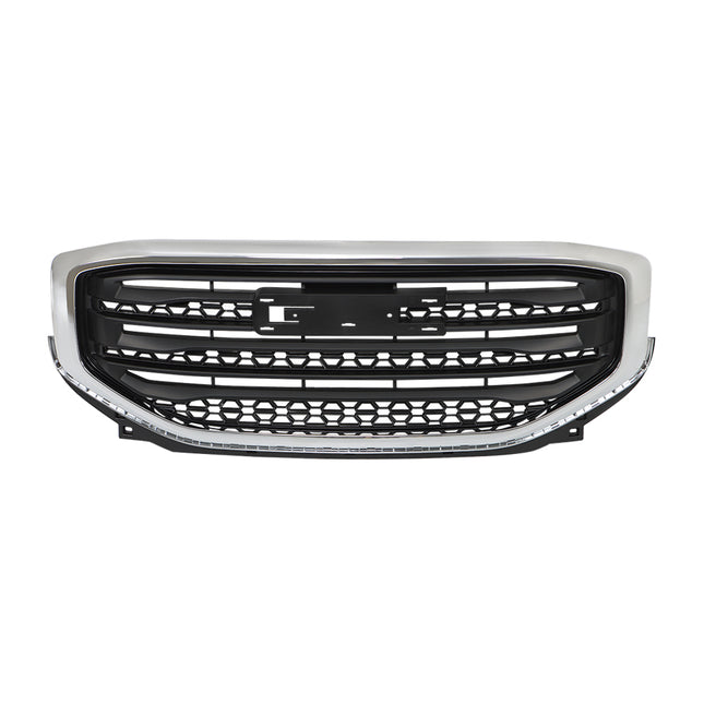 Findmall Chrome Frame with Black Molding Front Upper Bumper Grille Replacement for Acadia 2017-2019 84431668
