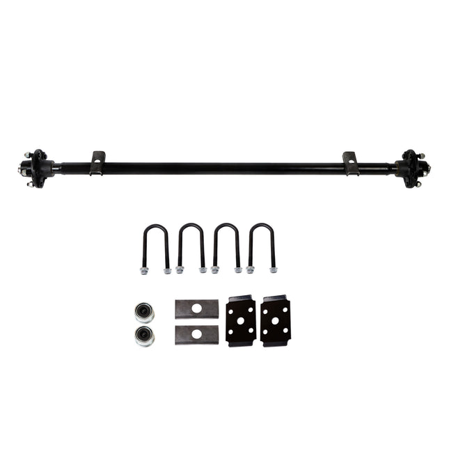 Findmall 2,000 lb Trailer Axle with U-Bolt Kit, 5 on 4.5 in, 54 in Hub Face