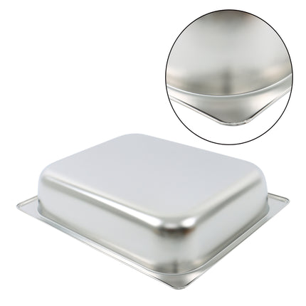 Findmall 4Pcs Half Size Hotel Pans 2.5 Inch Deep 1/2 Size Without Lids | Stainless Steel Steam Table Pan, for Steam Tables, Restaurants, Catering and Industrial Use