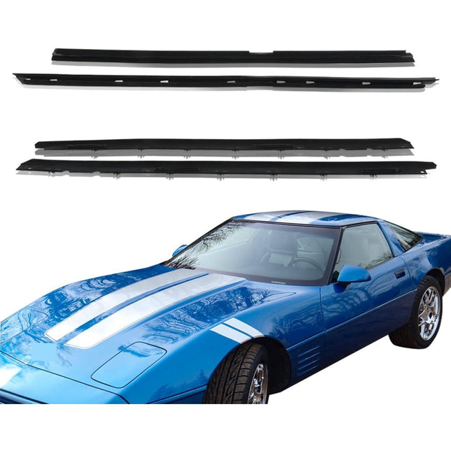Findmall Window Weatherstrip Molding Kit for 1990-1996 Chevrolet Corvette, 4-Piece