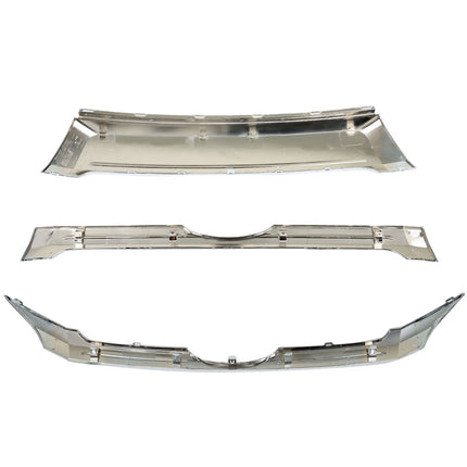 Findmall 3-Piece Chrome Front Upper Center and Lower Bumper Grille Set Replacement for Edge 2011-2014