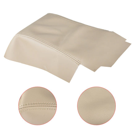 Findmall Leather Center Console Armrest Cover Skin Beige Replacement for 2006-2013 Range Rover Sport