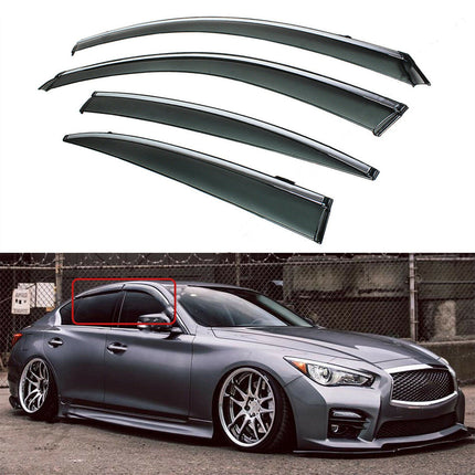Findmall Side Window Visor Vent Rain Guard Replacement for 2014-2021 Q50