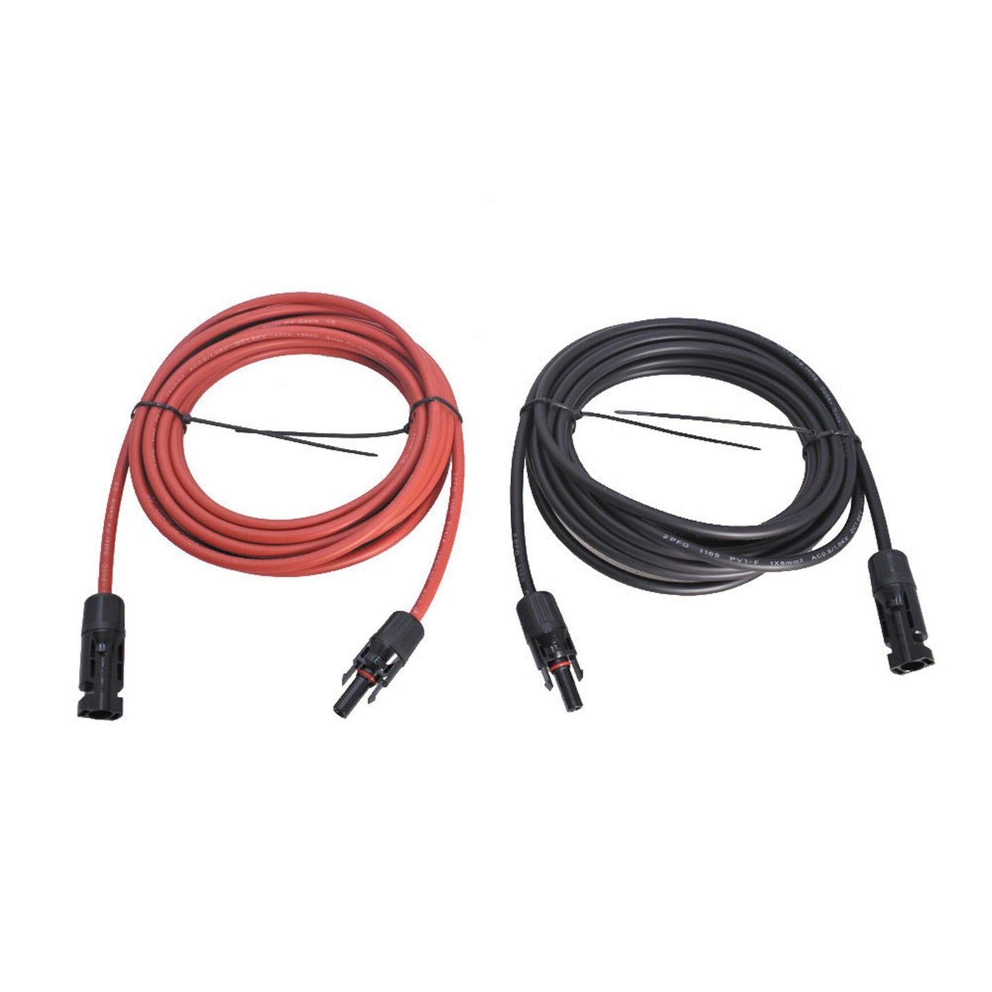 findmall A Pair of 12AWG Solar Panel Extension Cable 25 Feet Red and Black Cable Wire Connector