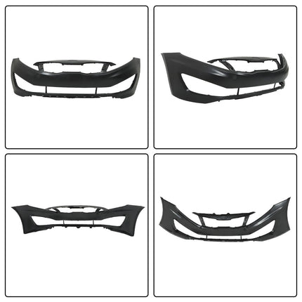 Findmall Primed Front Bumper Cover Replacement for 2012-2013 Kia Optima EX LX, KI1000161, 86511-4C000, 86611-D3000