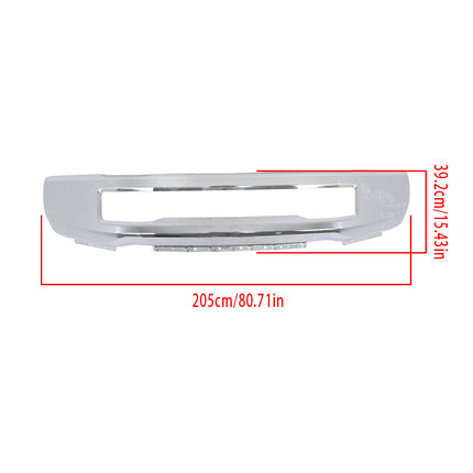 Findmall Chrome Steel Front Bumper Face Bar without Fog Light or Side Cover Holes Replacement for 2017-2019 Ford F-250 and F-350 Super Duty, HC3Z-17757-C, FO1002439