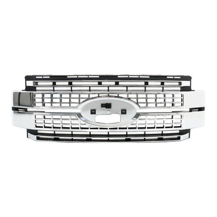 Findmall Bumper Chrome Front Upper Grille Grill Replacement for 2017-2019 F-250 F-350 F-450 Super Duty HC3Z8200BC