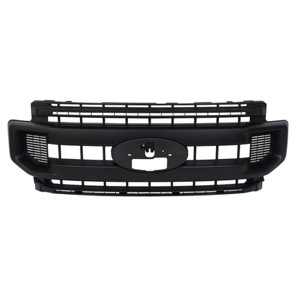 Findmall Front Grille Upper Matte Black with 2 Straight Trim Style Replacement for F250 F350 F450 Super Duty XLT 2020-2022