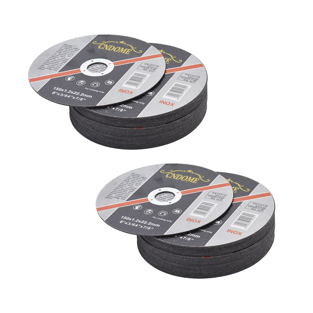 Cut Off Wheels 50 Pack 6 x .045 x 7/8 Inch Metal and Stainless Steel Cutting Discs for Angle Grinders