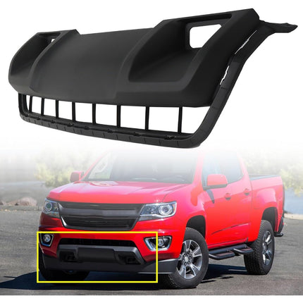 Findmall Front Bumper Lower Skid Plate for 2015‑2020 Chevrolet Colorado, Plastic with Tow Hook Holes, Replacement for GM1095206 and 22891697