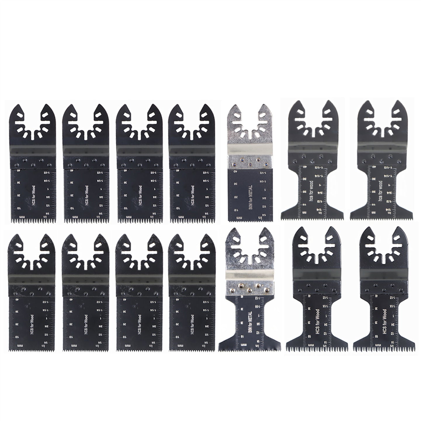 findmall 14Pcs Oscillating Saw Blade Tool Accessories Set Fit for Universal Treasure Oscillating Tools