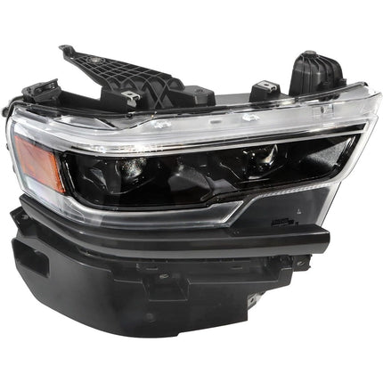 Findmall Headlights Assembly Replacement for Ram 1500 2019-2024 Black Passenger Side Dual Projector Right W/DRL