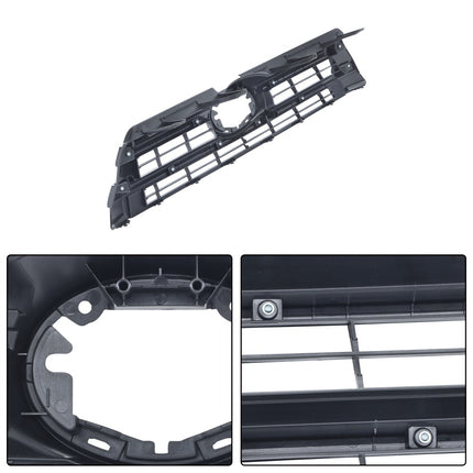 Findmall Front Upper Grille for 2017-2019 Toyota Highlander, Black and Silver