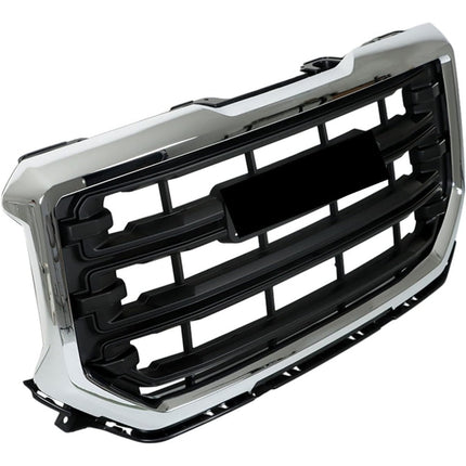 Findmall Front Upper Grille for 2016-2018 GMC Sierra 1500 and 2019 Sierra 1500 Limited, Black with Chrome Trim
