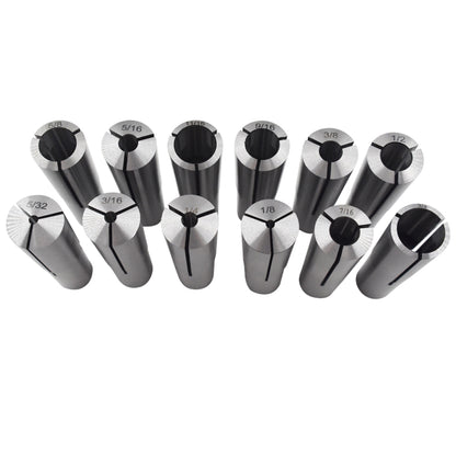 findmall 3MT MT Collet 12 Pcs Set 1/8" - 3/4" With 3/16 1/4 3/8 1/2 5/8 Chuck Fit for Bridgeport