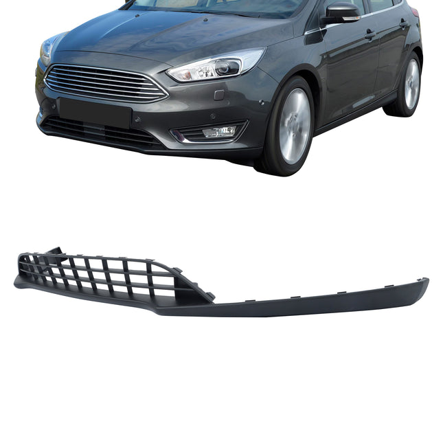 Findmall Black Front Lower Bumper Valance Spoiler Panel and Grille Replacement for Focus 2015-2019 F1EZ17626A FO1095266