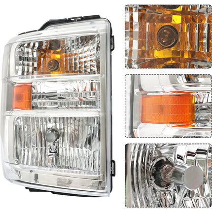 Findmall Headlight Assembly for 2008–2014 Ford E-150/E-250/E-350/E-450 Front Right Passenger Side, Replaces FO2503249
