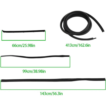 Findmall Door & Window Weatherstrip Seal Kit for 1980-1993 Dodge D150 W150, 10-Piece