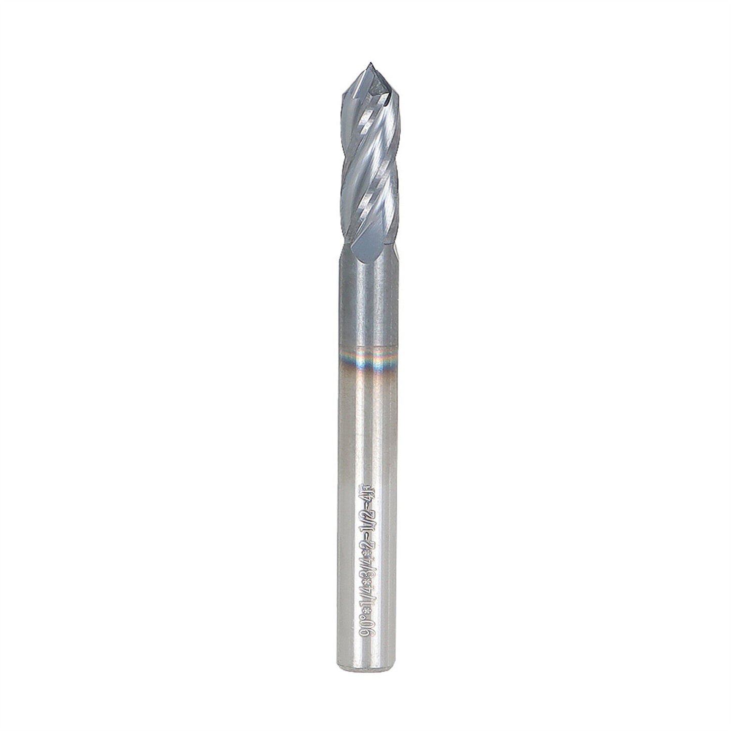 findmall 1/4 Inch Helix Carbide End Mill Tialn Coated 4 Flute 3/4 Inch Length of Cut Fit for Aluminum Cut Non-Ferrous Metal Upcut CNC Spiral Router Bit