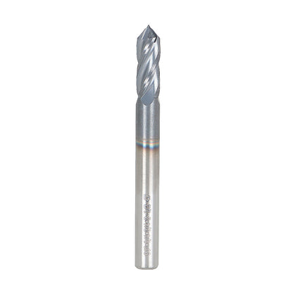 findmall 1/4 Inch Helix Carbide End Mill Tialn Coated 4 Flute 3/4 Inch Length of Cut Fit for Aluminum Cut Non-Ferrous Metal Upcut CNC Spiral Router Bit