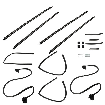 Findmall 17PCS Door Tailgate Weatherstripping Seal Kit Replacement for 1978-1987 El Camino Caballero Pickup 2-Door