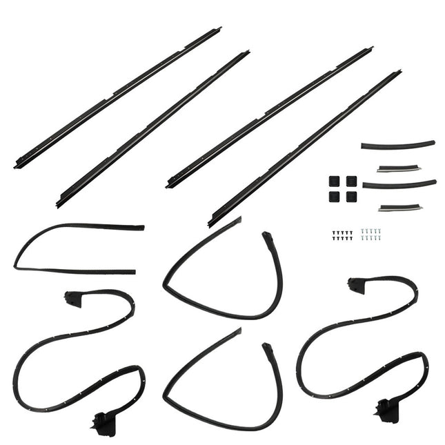 Findmall 17PCS Door Tailgate Weatherstripping Seal Kit Replacement for 1978-1987 El Camino Caballero Pickup 2-Door