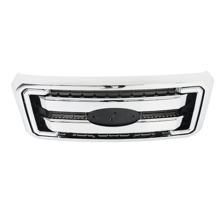 Findmall Chrome Front Upper Grille Assembly with Bracket Replacement for F-250 F-350 F-450 and F-550 Super Duty 2011-2016