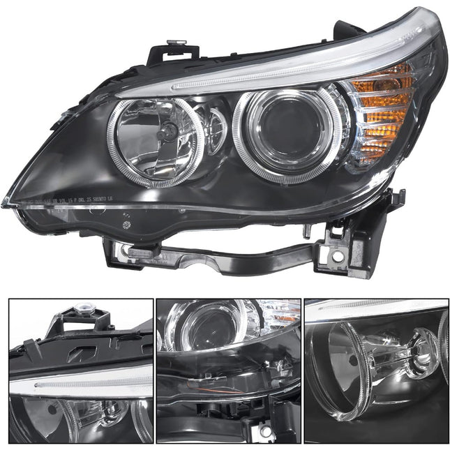 Findmall Headlight Assembly LH Replacement for 528i 2008-2010
