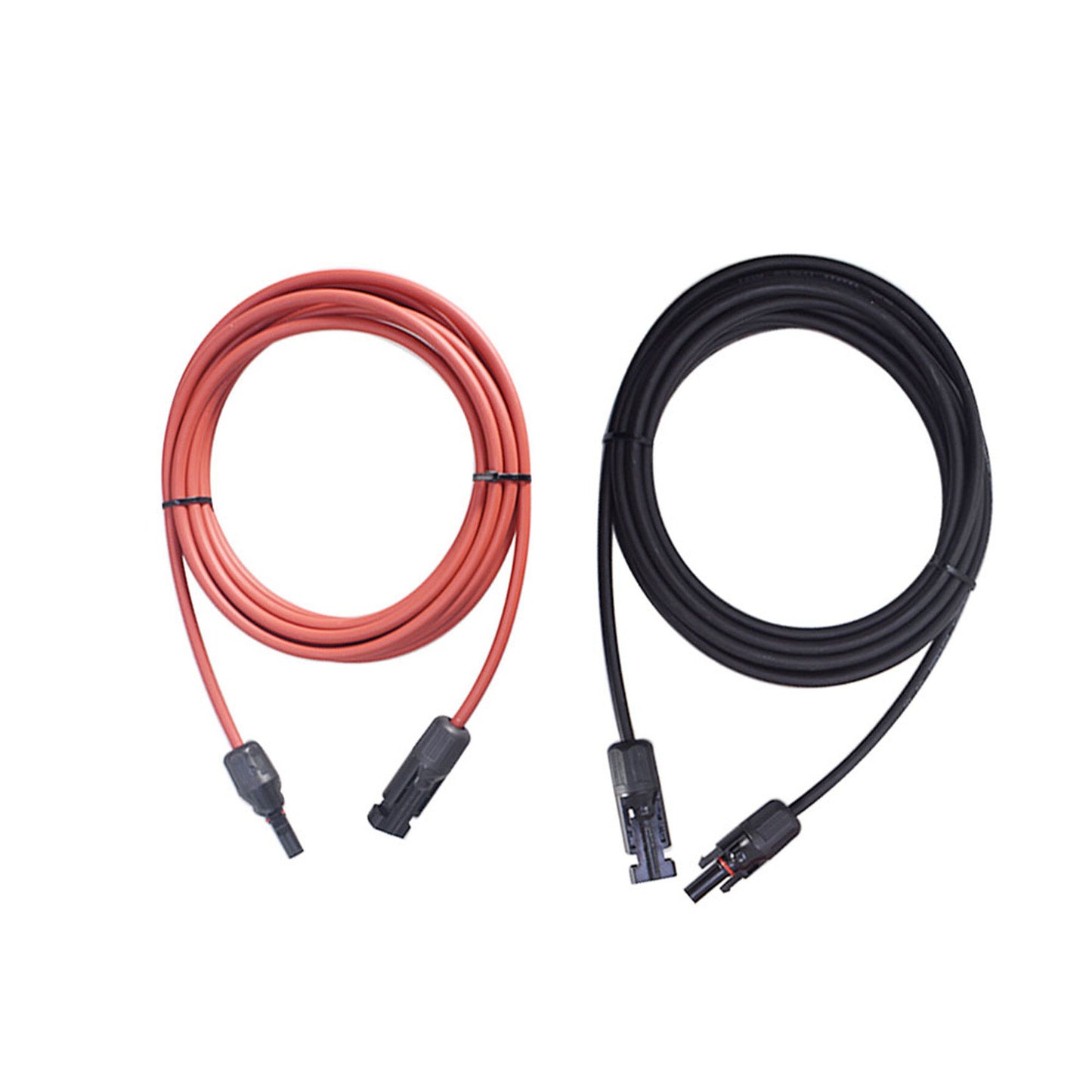 findmall A Pair of 12AWG Solar Panel Extension Cable 15 Feet Red and Black Cable Wire Connector