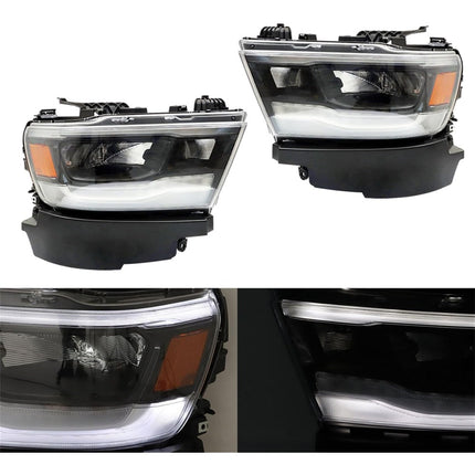 Findmall Headlights Assembly Replacement for Ram 1500 2019-2023 Reflector Headlamp Driver and Passenger Side 68316089AH 68316088AH
