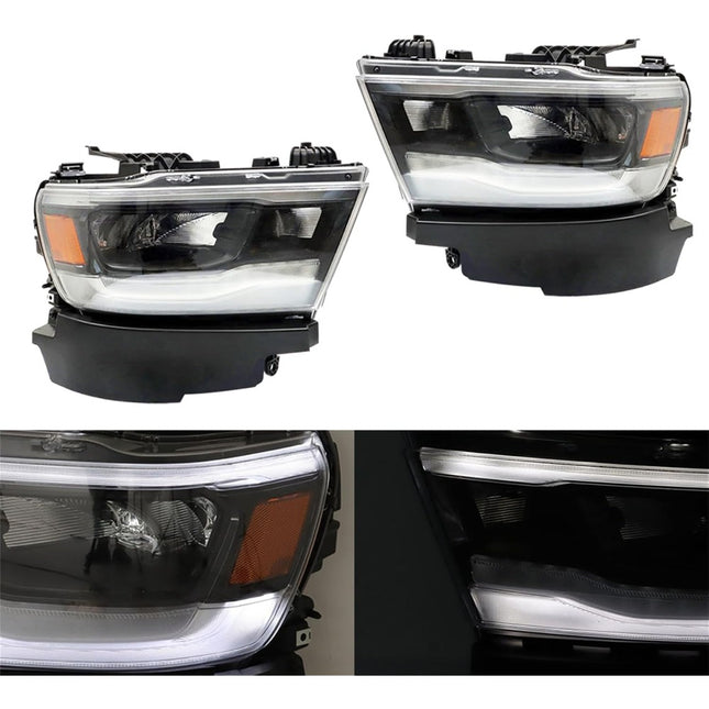 Findmall Headlights Assembly Replacement for Ram 1500 2019-2023 Reflector Headlamp Driver and Passenger Side 68316089AH 68316088AH