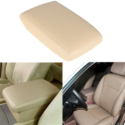 Findmall Center Console Lid Leather Armrest Cover Beige Replacement for 2008-2013 Toyota Highlander