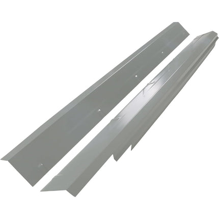 Findmall Slip-On Outer Rocker Panel Pair for 2014-2018 Chevrolet Silverado GMC Sierra Double Cab, Silver