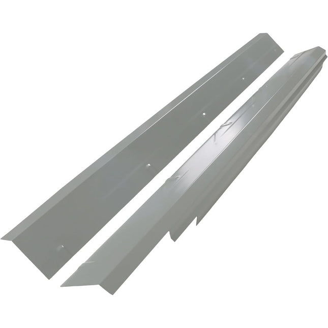 Findmall Slip-On Outer Rocker Panel Pair for 2014-2018 Chevrolet Silverado GMC Sierra Double Cab, Silver