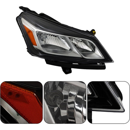 Findmall Passenger Side Headlights Assembly Halogen Replacement for Traverse 2013-2017 Housing Chrome Lamp RH 1PC 84262932