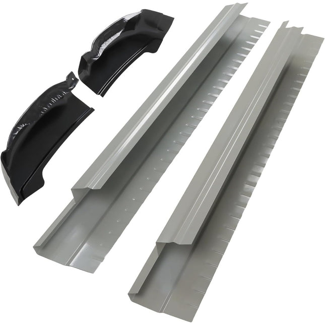 Findmall 4-Piece Rocker Panel and Cab Corner Kit for 1999-2007 Chevrolet Silverado GMC Sierra Extended Cab