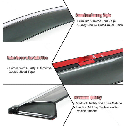 Findmall Side Window Visor Vent Rain Guard Replacement for 2014-2021 Q50